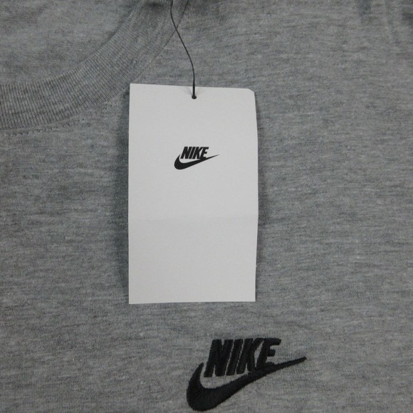 Nike Shirt Mens 2XL Gray Long Sleeve The Nike Tee Swoosh Logo NWT - Picture 5 of 11